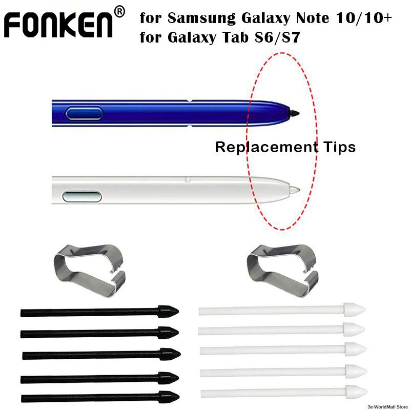 Ảnh Fonken 5 CÁI Stylus S Pen Mẹo Bộ công cụ nạp lại bút cho Samsung-Galaxy Tab S6 / Tab S7 S6 lite S8 + Note 10 20 Đầu bút Stylus 2
