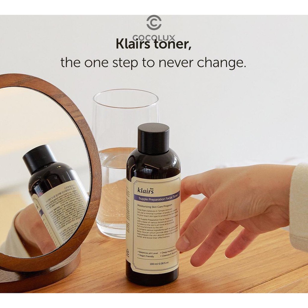 Nước hoa hồng Klairs Supple Preparation Toner (Có Mùi)
