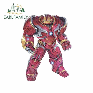 EARLFAMILY 13cm Cho Marvel Iron Man Đồ Họa Xe Ô Tô Tự Động Dán Ốp Lưng Thời Trang Xe Máy Thân Xe JDM Đua Xe Đề Can Chống Thấm Nước