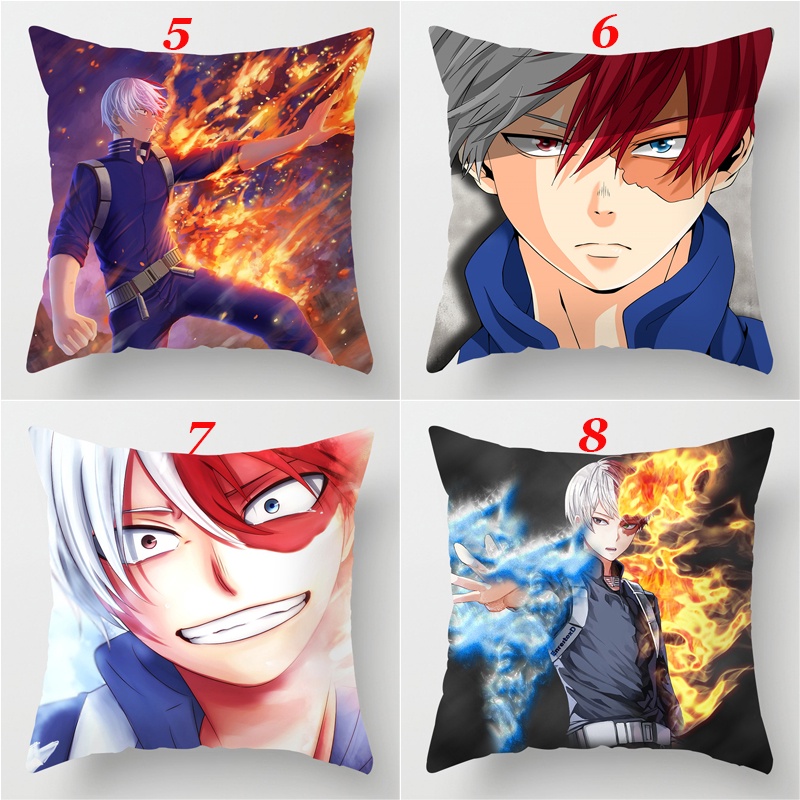 Vỏ Gối Polyester In Hình Nhân Vật Todoroki Shoto Trong Phim Học Viện Anh Hùng Trang Trí Nhà Cửa