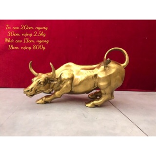 Tượng Trâu Trơn chiến Bò tót Vật phẩm phong thủy Quà tặng Trang trí để bàn