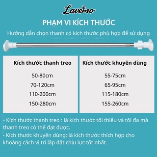 Thanh Treo Đa Năng LAVEMO Thanh Treo Quần Áo Không Khoan Tường Inox TT01