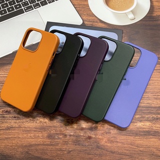 Ốp lưng da Leather Case hỗ trợ sạc không dây cho IP 13 13pro 13promax 14pro 14 promax