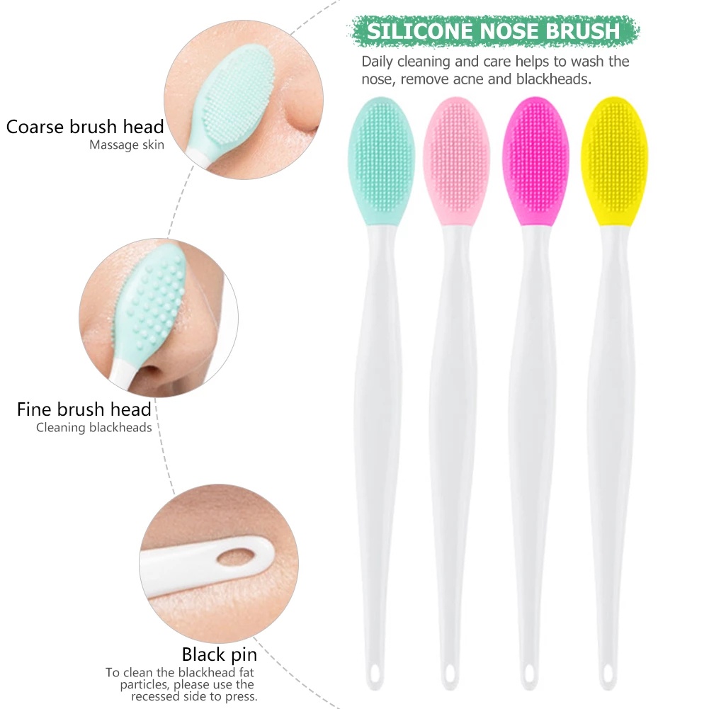 [Hàng mới về] Cọ silicon mềm làm sạch mụn đầu đen an toàn hiệu quả