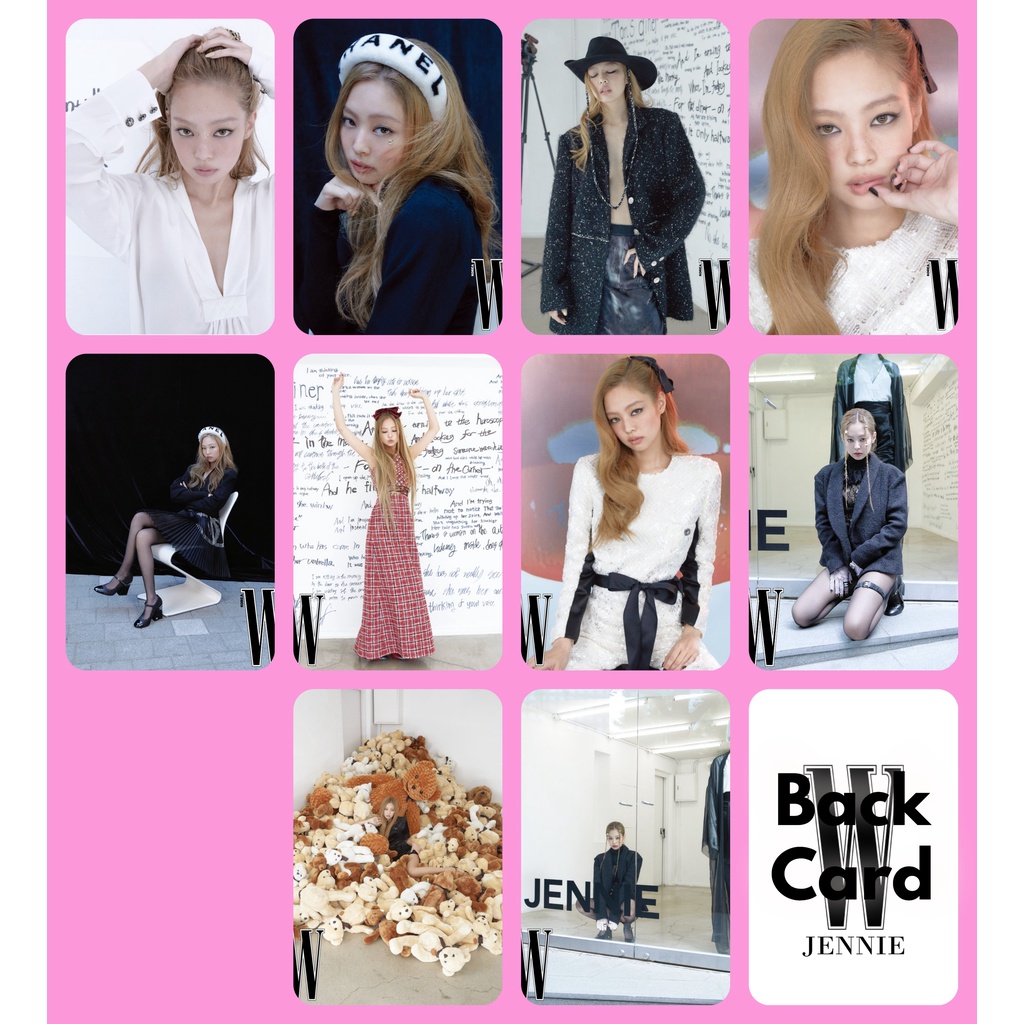 Set 10 card giấy bo góc in 2 mặt ảnh thành viên nhóm Blackpink ...