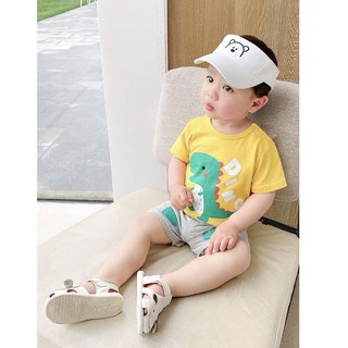 Bộ bé trai bộ bé gái ngắn tay hình con vật 100% cotton Minky Mom MK05