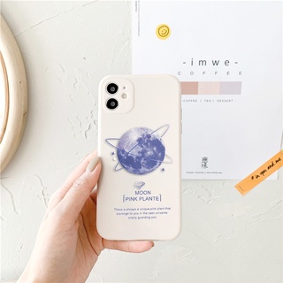 Ốp lưng iphone cạnh vuông Moon tím dành cho iphone 6 đến 16promax - E154