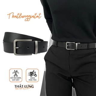 Thắt lưng nam mặt xoay basic - Dây nịt nam đi học, đi làm bản 3.3 cm TL128 - Thắt Lưng Giá Tốt