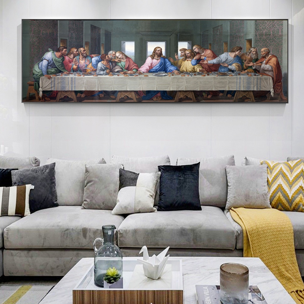 Bữa Tối Cuối Cùng Canvas Tranh Nghệ Thuật Sinh Sản Cổ Điển Nghệ Thuật Treo Tường In Hình Của Da Vinci Christian Trang Trí Treo Tường Poster Nghệ Thuật Hình Ảnh