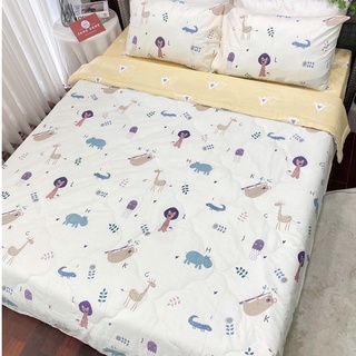 Chăn Ga Gối Cotton Living Set 5 Món, Ga Giường Cotton 100% Đủ Size