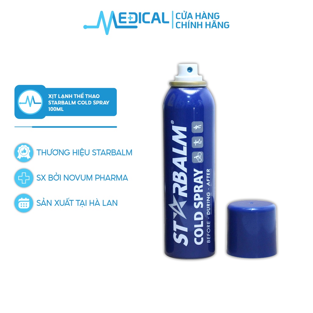 Xịt lạnh hỗ trợ thể thao STARBALM Cold Spray 150ml sản xuất tại Hà Lan - MEDICAL