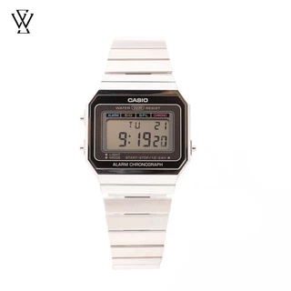 Đồng Hồ Điện Tử Unisex Casio WATCHSTORE A700W-1ADF – Thiết Kế Mặt Kính Khoáng, Dây Đeo Kim Loại