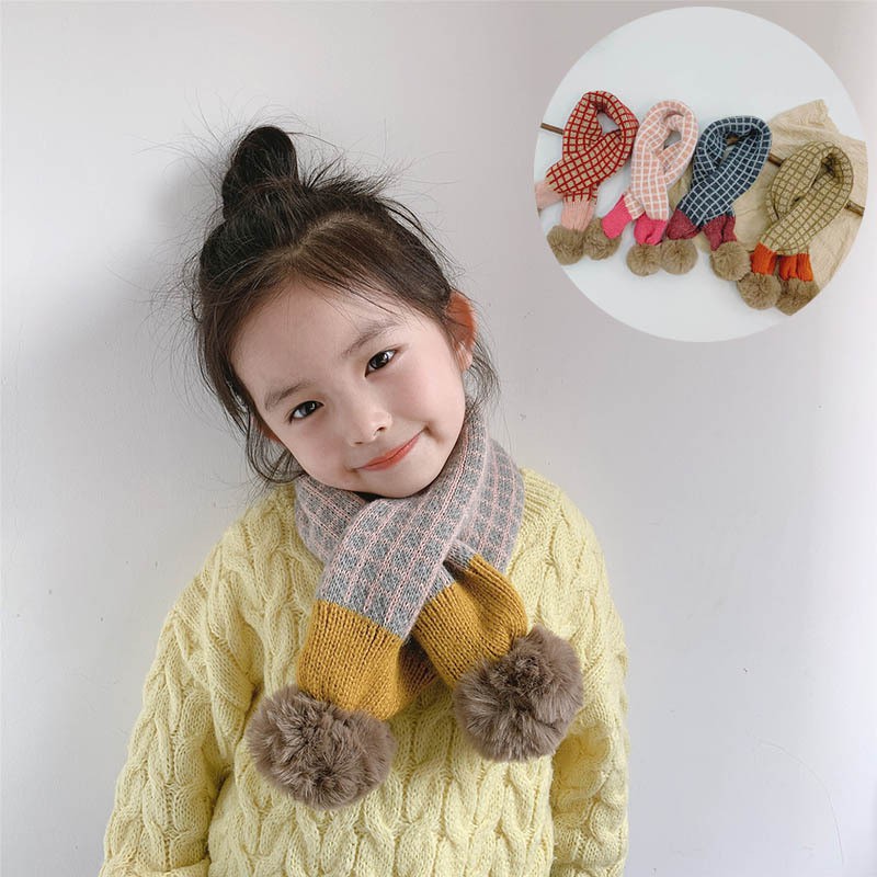 Khăn quàng cổ dệt kim cho bé,khăn len giữ ấm