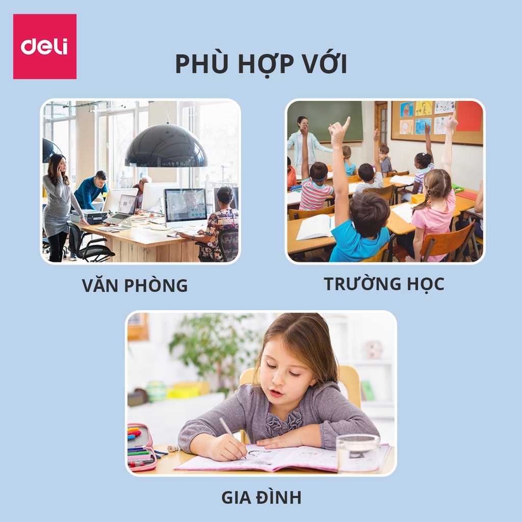 Ảnh Bút bi nước mực gel bấm nhiều màu 0.5mm Deli xinh xắn nhanh khô viết đều trơn tru nhiều mực 3