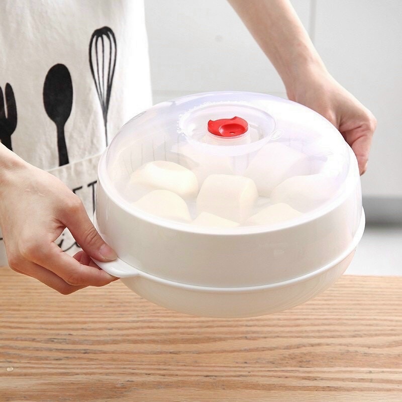 Bộ Khay Hấp Lò Vi Sóng 3 Lớp Việt Nhật - Khay hấp thực phẩm 3 chi tiết bằng nhựa dùng cho lò vi sóng. | BigBuy360 - bigbuy360.vn