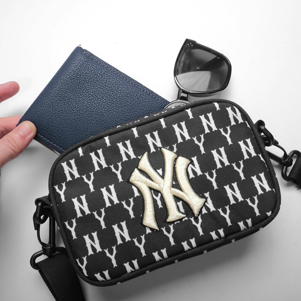 Túi đeo chéo nam nữ  NY MLB Monogram unisex mini đeo vai nhiều ngăn chất vải chống nước