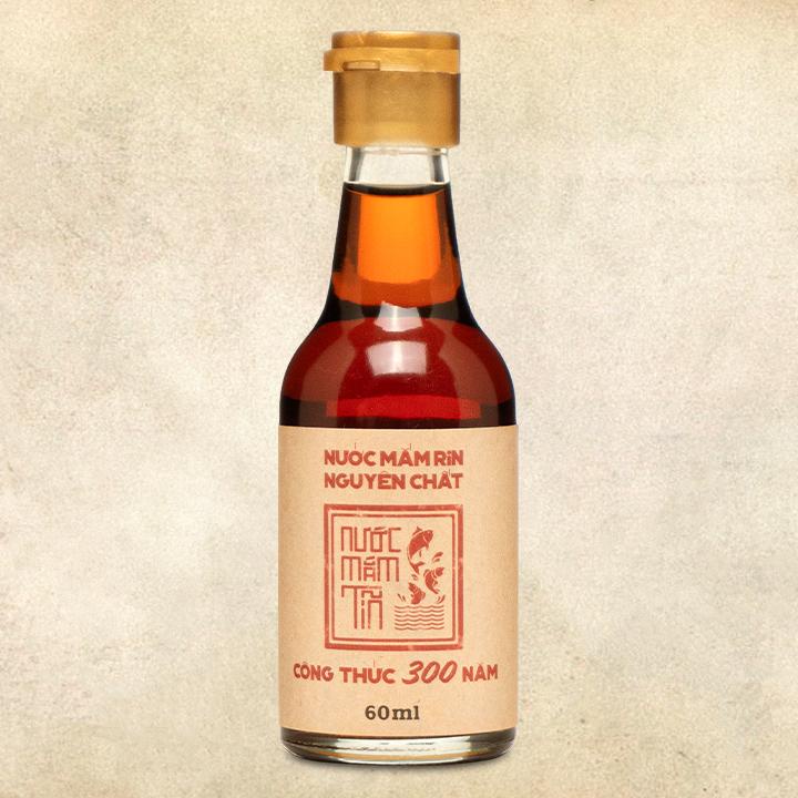 Mô tả Nước Mắm Tĩn Nhãn Đỏ cá cơm than Mini 40N 60ml/chai Rin Nguyên Chất Truyền Thống - 2