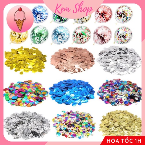 Set 20g nhũ kim tuyến dùng để trang trí, nhồi bóng trang trí sinh nhật sự kiện cưới hỏi - Kemshop K99