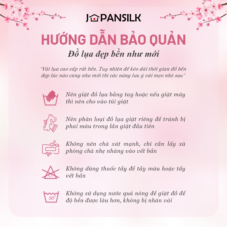 Bảng size Đồ Ngủ Pijama Lụa Satin Nhật