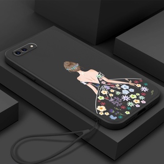 Ốp Lưng TPU Silicone HọA TiếT Hoa VớI Dây Đeo ThờI Trang Cho iPhone 7 plus 7 8 plus 8 6 6s 6 plus