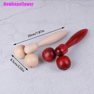 ELBBKG [Hàng mới về] Con lăn massage chăm sóc sức khỏe bằng gỗ tiện lợi