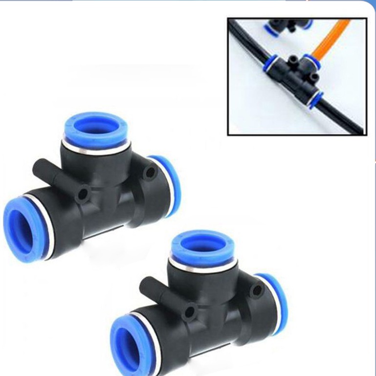 Tê Ống Hơi Lắp Ống Tưới 8mm - Tưới Phun Sương, Tưới Nhỏ Giọt, Tưới Phun Mưa
