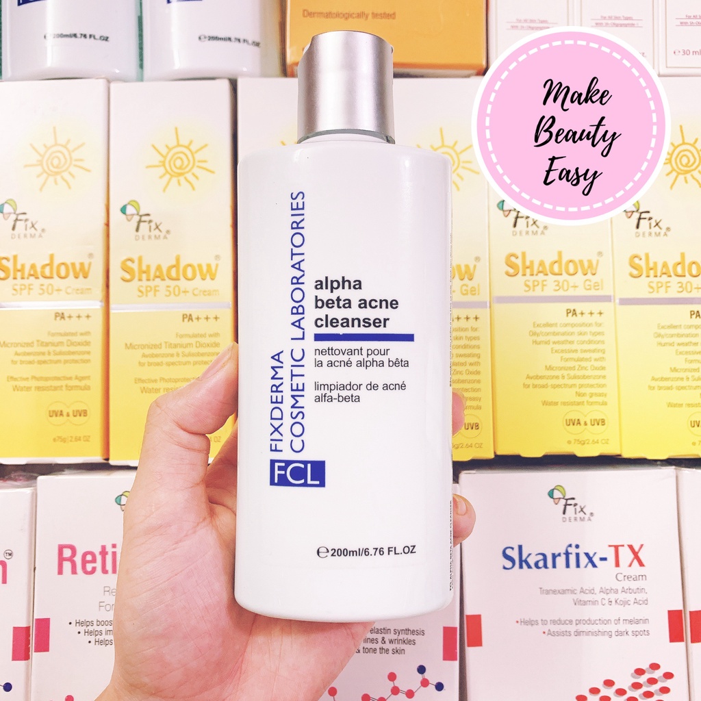Sữa rửa mặt cho da dầu mụn Fixderma FCL Alpha Beta Acne Cleanser