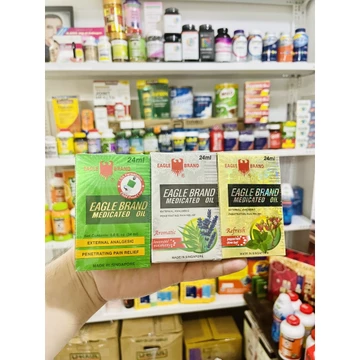 Dầu Gió Con Ó 2 Nắp (chai 24ml) Mỹ,Dầu Gió Vàng,Trắng Mỹ (Bao chuẩn dầu xịn)