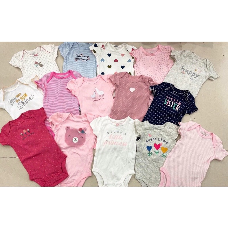 [MD75] 0-3M Body suit dài tay xuất xịn cho bé trai và gái chất liệu cotton mềm mát