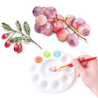 Paint Palette Tray Round Plastic Watercolor Mixing Palette DIY Craft Art Supply