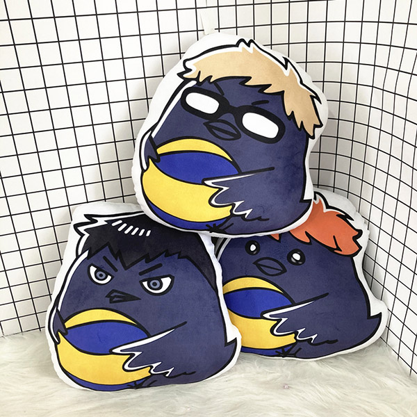 ST2 Haikyuu!! Gối Mèo Sang Trọng Đệm Shoyo Hinata Kenma Kageyama Tsukishima Búp Bê Nhồi Bông Hai Mặt Trang Trí Hoặc