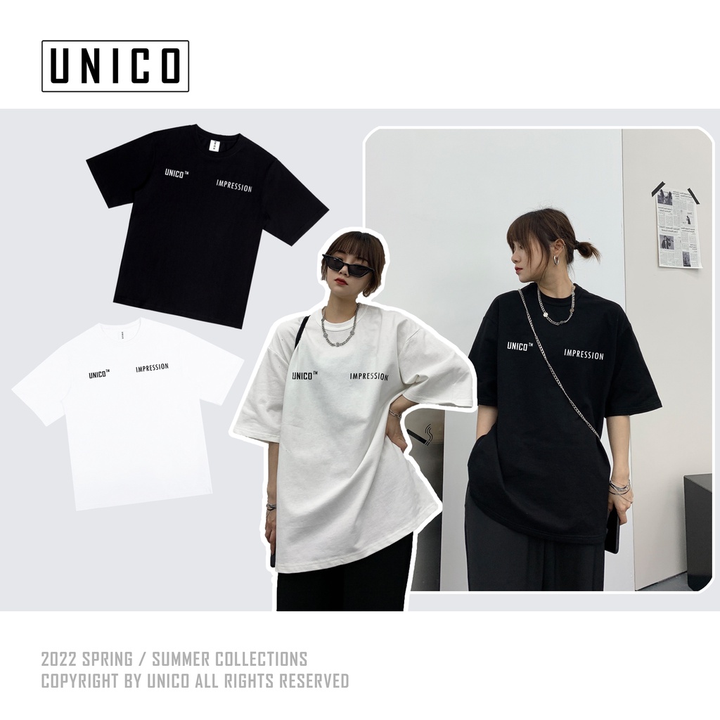 Áo thun Unisex Unico Impression áo phông nam nữ form rộng cotton mềm mịn | Shopee Việt Nam Áo thun Unisex Unico Impression áo phông nam nữ form rộng cotton mềm mịn | Shopee Việt Nam
