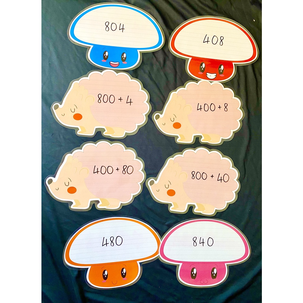 Bộ Nhím & Nấm Đáng Yêu (Đồ Dùng Dạy Học MIKI)