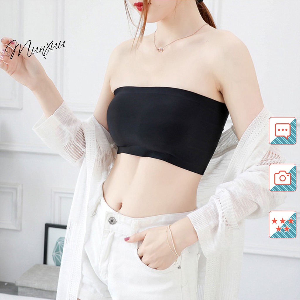 Áo quây ngực Su co dãn ôm body có đệm mút – MUNXUU BR06