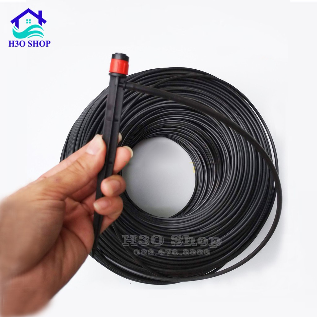 50m - Ống dây tưới cây PE/LDPE 6mm - dây 6 li nhựa nguyên sinh 100% (kích cỡ 5*7) - tưới phun sương, tưới nhỏ giọt