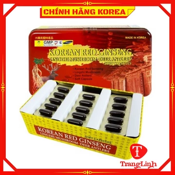 Viên đạm hồng sâm nhung hươu linh chi, hộp 60 viên - Đạm sâm tổng hợp hàn quốc - tranglinhkorea
