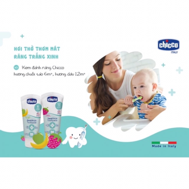 Kem đánh răng cho bé nuốt được Chicco từ 6m+ - hanzo2009