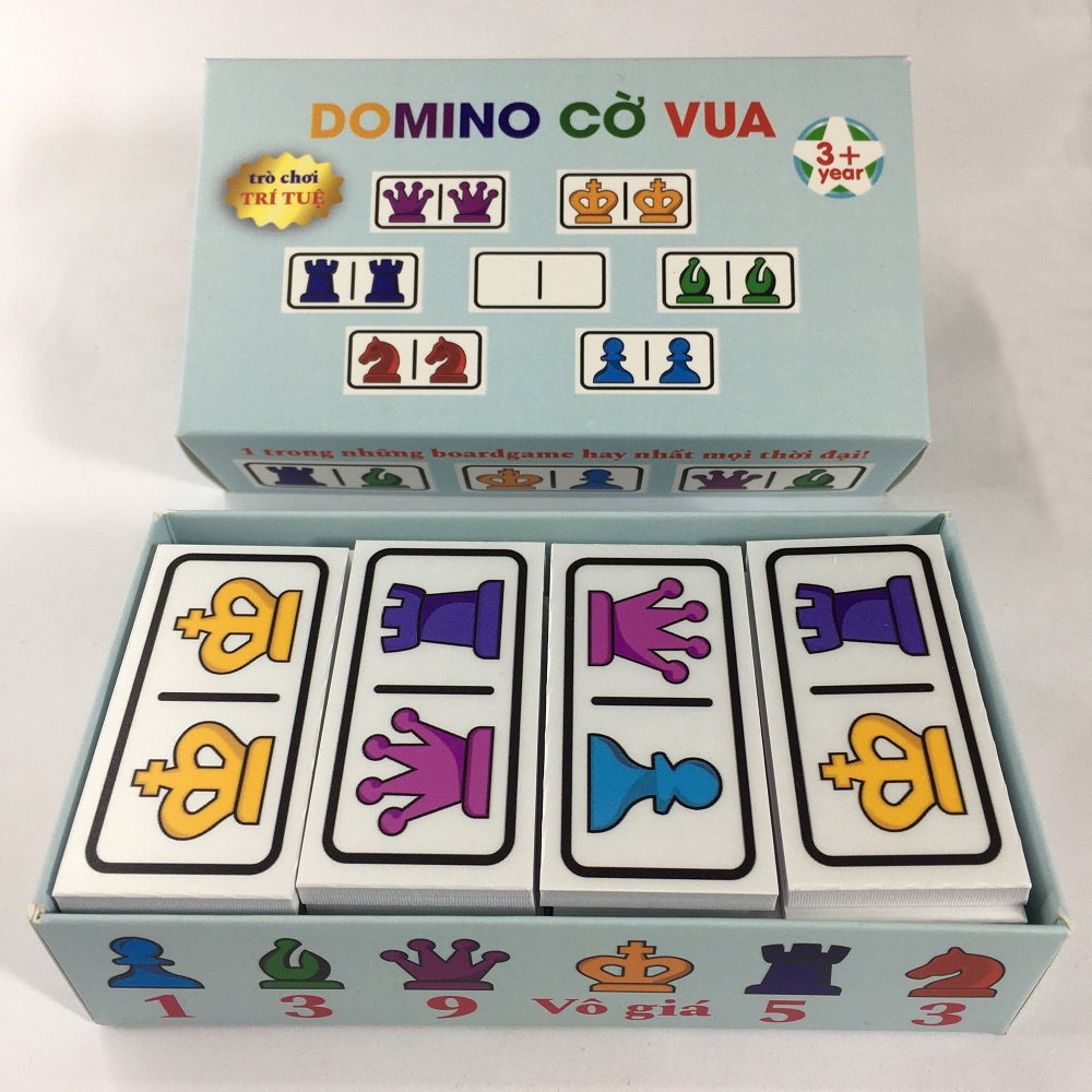 Ảnh Domino Cờ vua DƯƠNG SINH, 28 quân, đồ chơi tích hợp 2 boardgame trí tuệ cho trẻ em 1