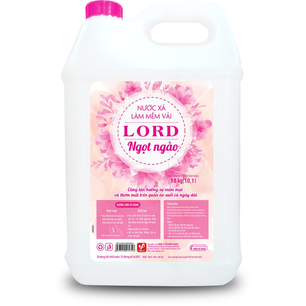 Ảnh Nước xả vải Lord hương ngọt ngào (hồng) 9.36kg 1