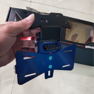 Pát biển số gập đút gầm Exx 155 - 150 có đèn soi biên loại dày chống rung lắc hàng cao câp