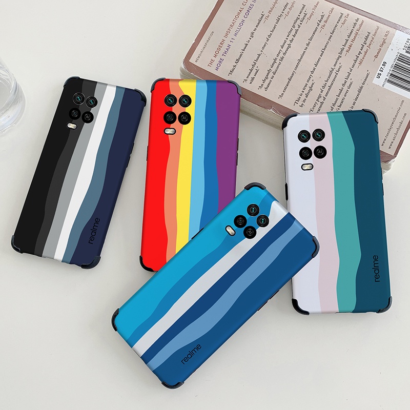 Ốp Điện Thoại Silicon Màu Sắc Cầu Vồng Gradient Cho OPPO Realme 8 Pro 4G C21 8I 9I Narzo 50