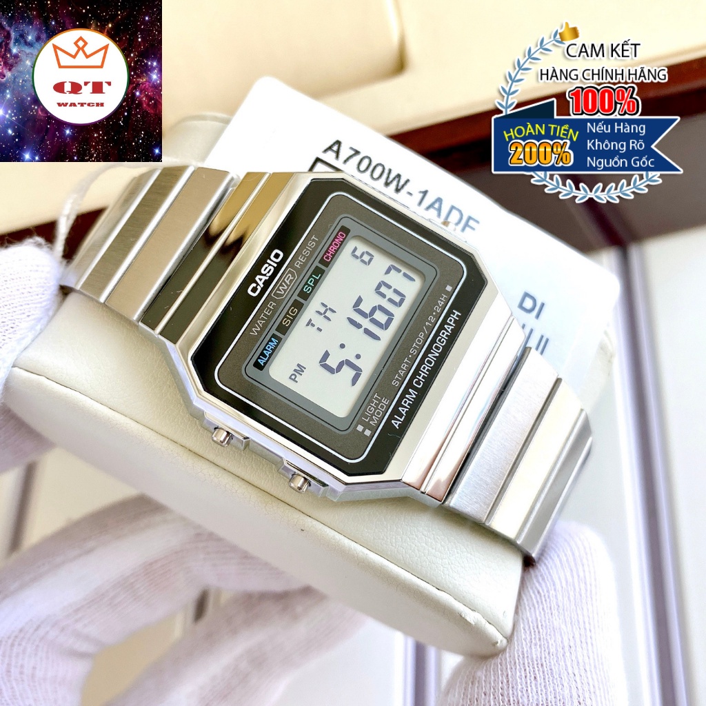 Đồng Hồ Nam Dây Kim Loại CASIO A700W-1ADF Chính Hãng | Shopee Việt Nam