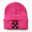 OFF WHITE SQ11 OFF Mũ Beanie Trắng Mũ Dệt Kim Cho Nam Trẻ Em Bé Gái Trẻ Em Bé Trai Thoáng Mát Đồng Bằng Mũ Len Mềm Mũ Học Sinh Phong Cách Thường Ngày