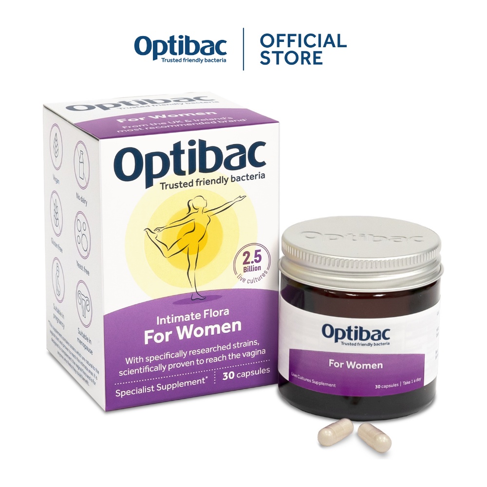 Men vi sinh Optibac Probiotics For Women ngăn ngừa viêm phụ khoa và nhiễm trùng đường tiết niệu