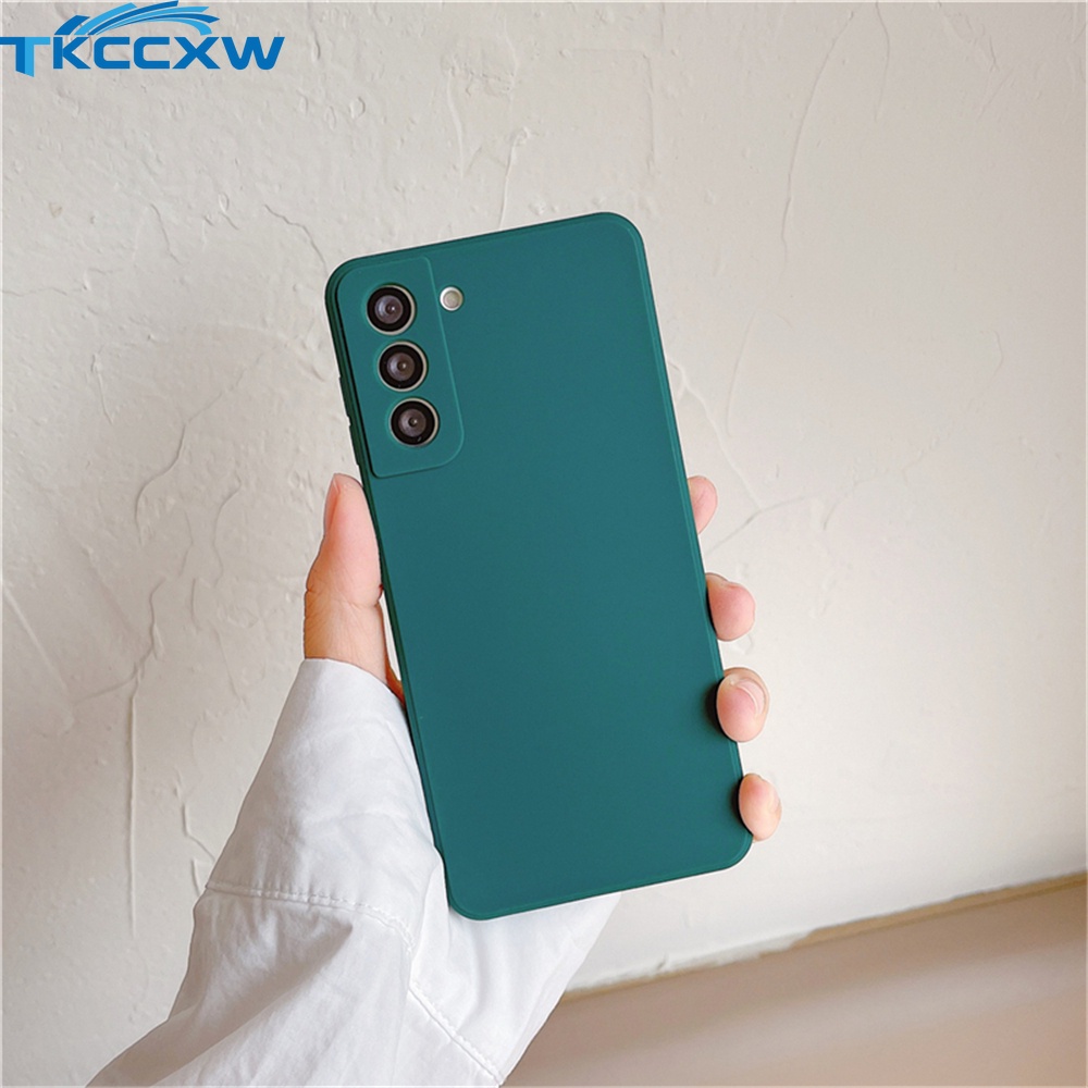 Ốp điện thoại Tpu mềm màu kẹo lưng nhám cho Samsung Galaxy S21 S20 Fe S21 Ultra S21 Plus