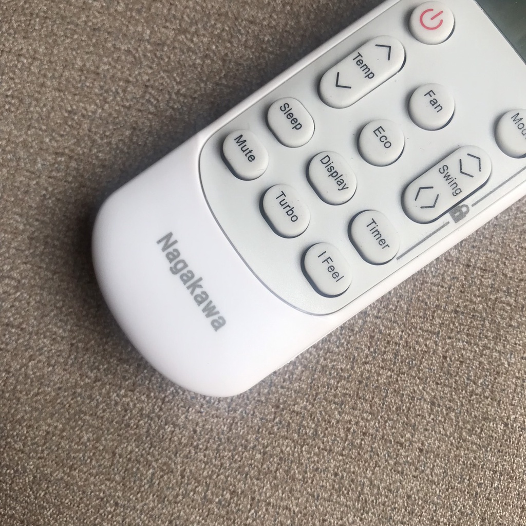 Điều khiển điều hòa nagakawa eco, Remote máy lạnh nagakawa hàng tốt, Bảo hành 6 tháng