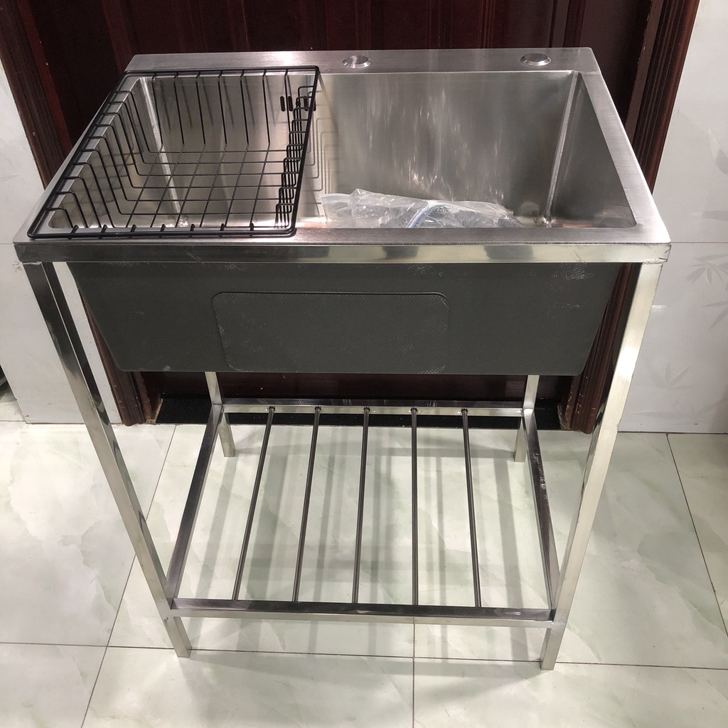 Bồn rửa chén đơn Inox kích thước 60x45 | Shopee Việt Nam