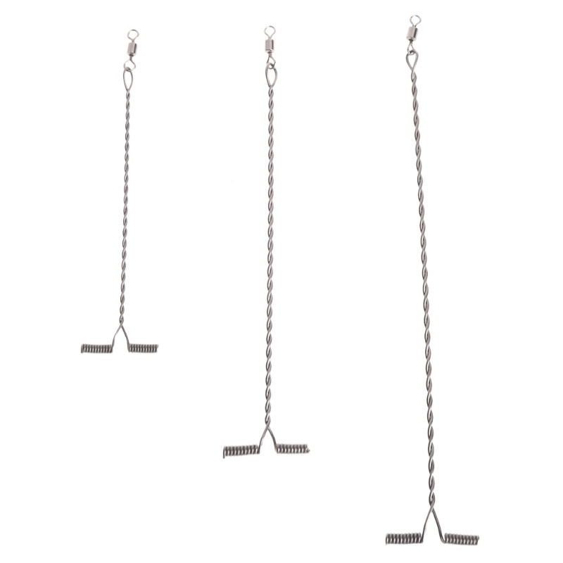 Set 10 dây móc câu cá hình chữ T bằng thép không gỉ 9/12/15cm