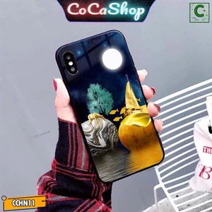 Ốp lưng iphone mặt kính cao cấp - Non sông hữu tình , hươu tài lộc - 6/6plus/6s/6splus/7/7plus/8/8plus/x/.....