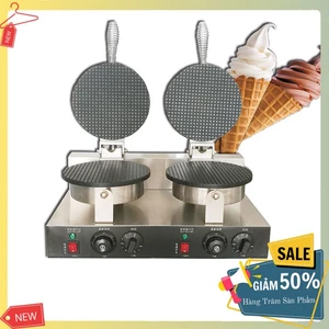 Máy làm ốc quế đôi công nghiệp 2400W kiểm soát nhiệt độ chính xác, bánh thơm ngon